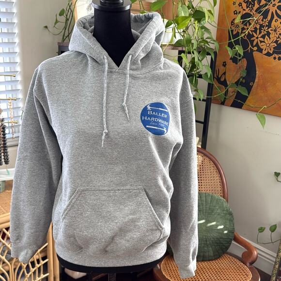 Gildan Baller Hardware Los Angeles 60th Anniversary Gray Hoodie Sweatshirt - Picture 1 of 5